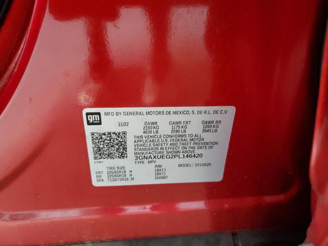 3GNAXUEG2PL146420 - 2023 CHEVROLET EQUINOX LT RED photo 13