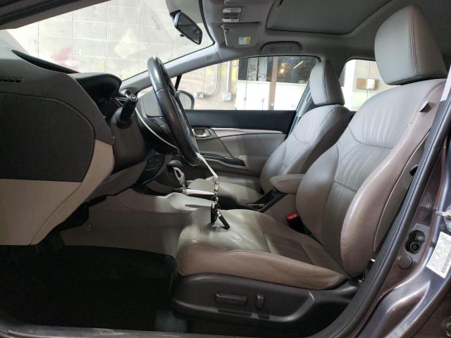 2HGFB2F99FH500489 - 2015 HONDA CIVIC EXL GRAY photo 7