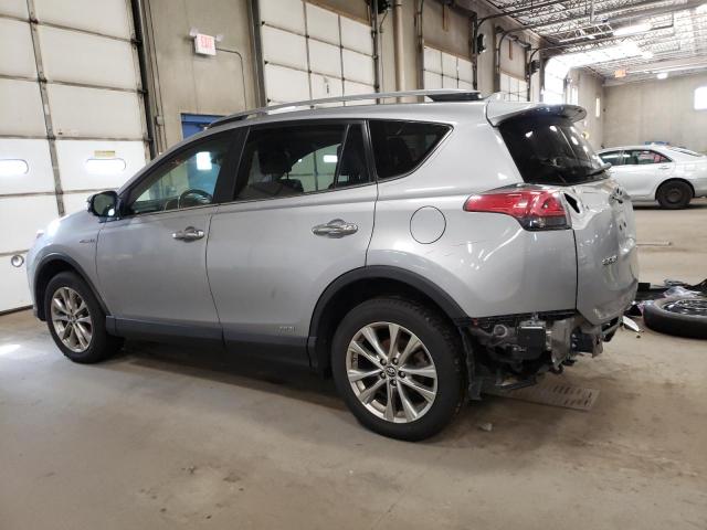 JTMDJREV4JD171979 - 2018 TOYOTA RAV4 HV LIMITED SILVER photo 2