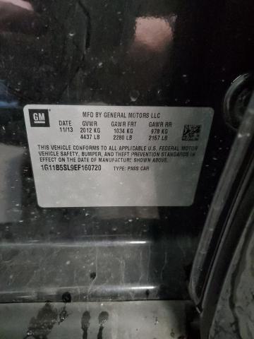 1G11B5SL9EF160720 - 2014 CHEVROLET MALIBU LS 黑色 照片 12