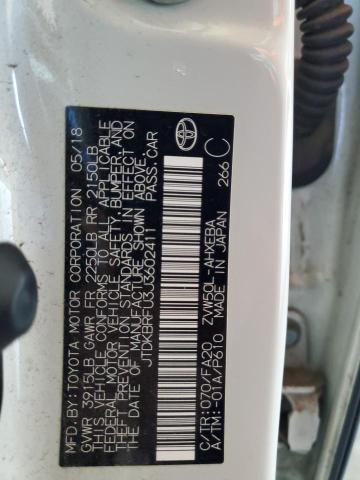 JTDKBRFU3J3602411 - 2018 TOYOTA PRIUS Ağ foto 12