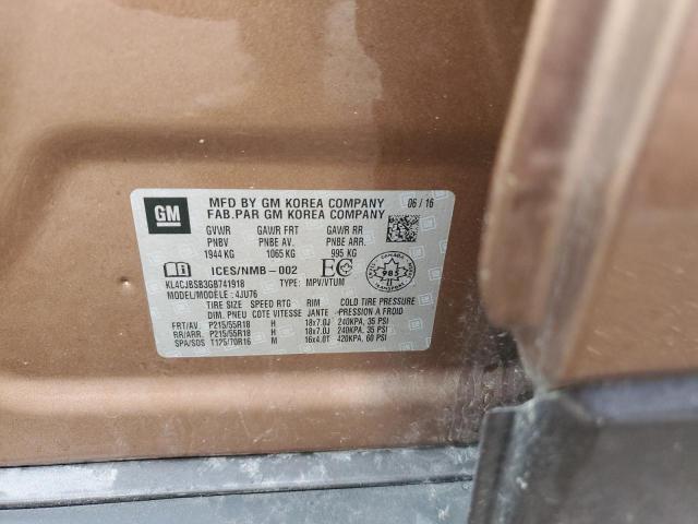 KL4CJBSB3GB741918 - 2016 BUICK ENCORE CONVENIENCE 棕色 照片 13