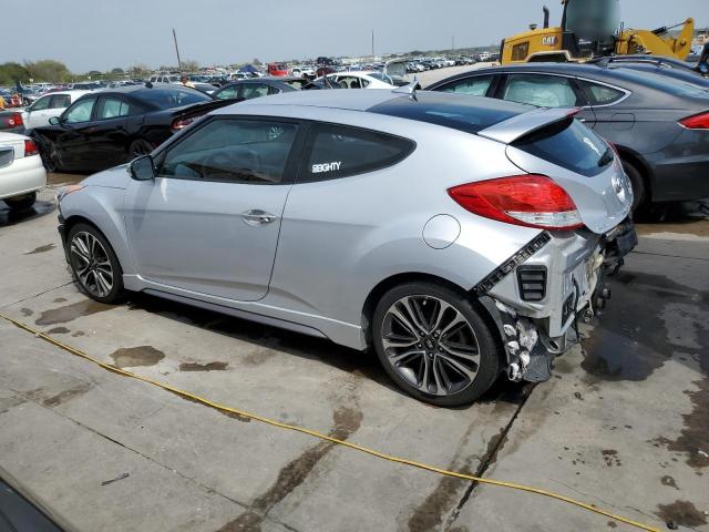 KMHTC6AE5GU265254 - 2016 HYUNDAI VELOSTER TURBO SILVER photo 2