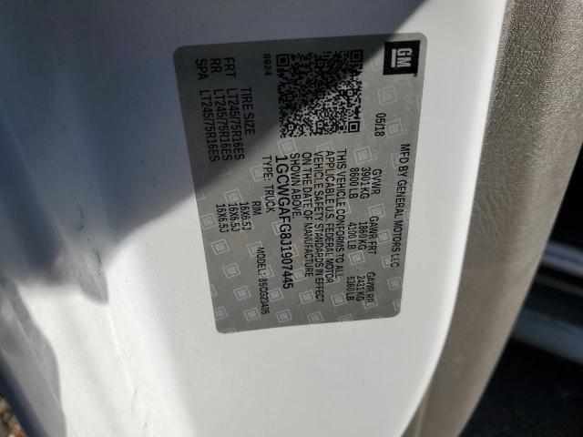 1GCWGAFG8J1907445 - 2018 CHEVROLET EXPRESS G2 白色 照片 12