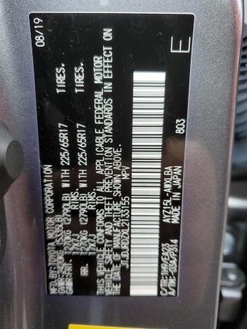 JTJDJRDZXL2133155 - 2020 LEXUS NX 300H GRAY photo 13