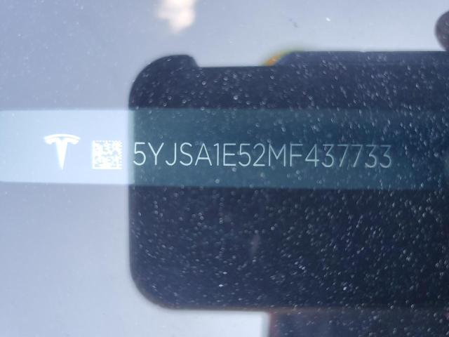 5YJSA1E52MF437733 - 2021 TESLA MODEL S შავი ფოტო 12