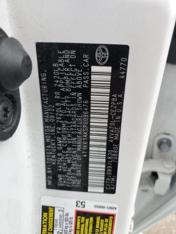 4T1K61AK5PU096476 - 2023 TOYOTA CAMRY XSE 白色 照片 12