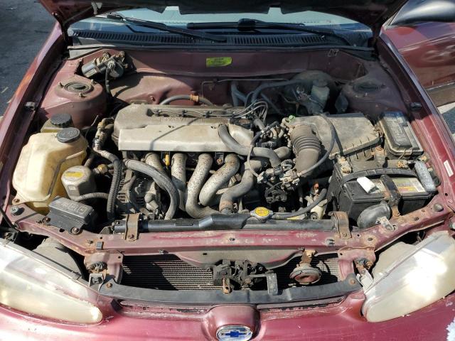 1Y1SK5288XZ410579 - 1999 CHEVROLET GEO PRIZM BASE MAROON photo 11