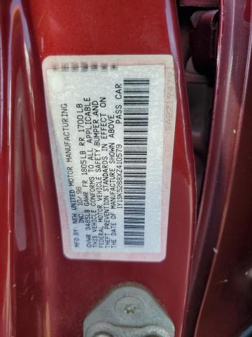 1Y1SK5288XZ410579 - 1999 CHEVROLET GEO PRIZM BASE MAROON photo 12