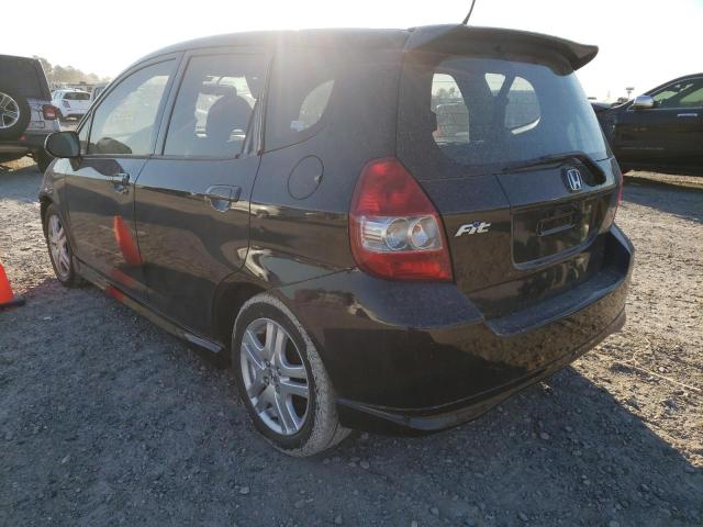 JHMGD37677S055198 - 2007 HONDA FIT S 黑色 照片 3