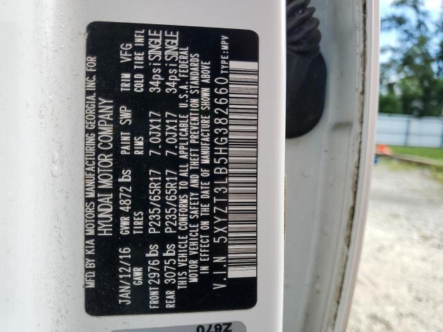 5XYZT3LB5HG382660 - 2017 HYUNDAI SANTA FE S WHITE photo 13