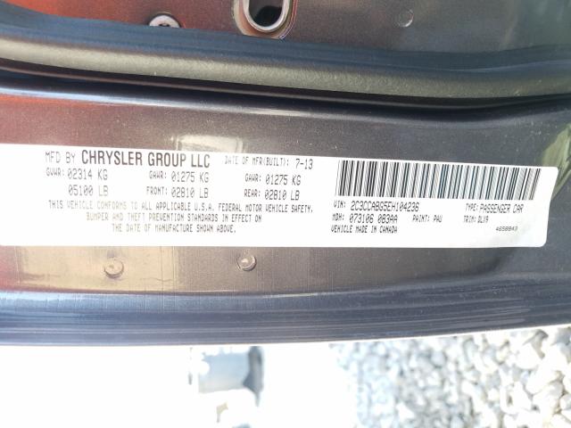 2C3CCABG5EH104236 - 2014 CHRYSLER 300 S GRAY photo 10