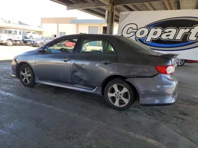 2T1BU4EE5CC895262 - 2012 TOYOTA COROLLA BASE GRAY photo 2