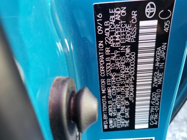 JTDKARFP5H3000360 - 2017 TOYOTA PRIUS PRIM Mavi foto 12