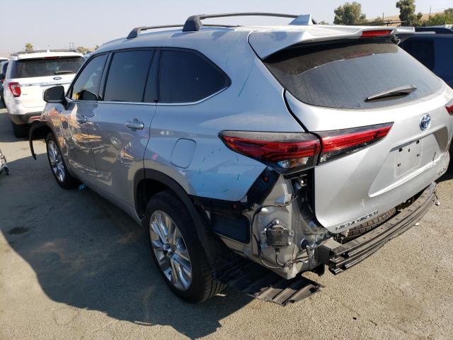 5TDXBRCH6MS066179 - 2021 TOYOTA HIGHLANDER HYBRID LIMITED SILVER photo 2