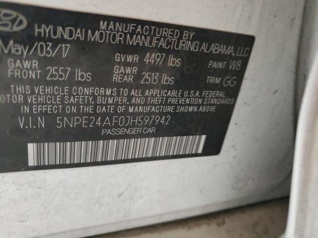 5NPE24AF0JH597942 - 2018 HYUNDAI SONATA SE თეთრი ფოტო 12