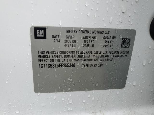 1G11C5SL5FF255340 - 2015 CHEVROLET MALIBU 1LT 白色 照片 13