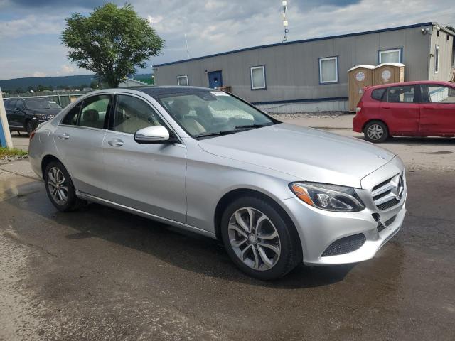 55SWF4KB1GU158310 - 2016 MERCEDES-BENZ C 300 4MATIC SILVER photo 4