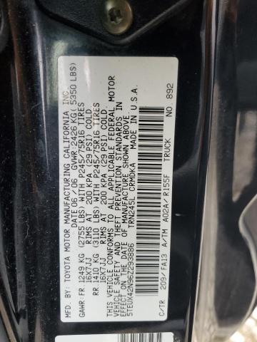 5TEUX42N96Z293886 - 2006 TOYOTA TACOMA ACCESS CAB ნაცრისფერი ფოტო 13