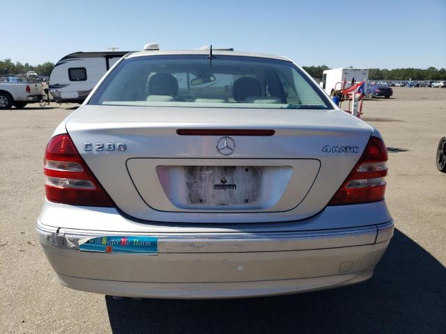 WDBRF92H86F752627 - 2006 MERCEDES-BENZ C 280 4MATIC SILVER photo 6