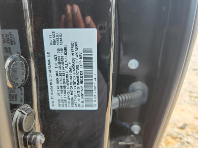 5FNYF5H51MB032431 - 2021 HONDA PILOT EXL 黑色 照片 12