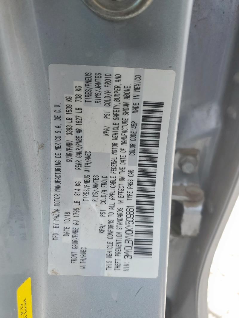 3MYDLBYV0KY509861 - 2019 TOYOTA YARIS L 银色 照片 12