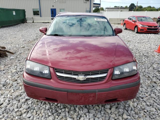 2G1WF52EX59255842 - 2005 CHEVROLET IMPALA BURGUNDY photo 5