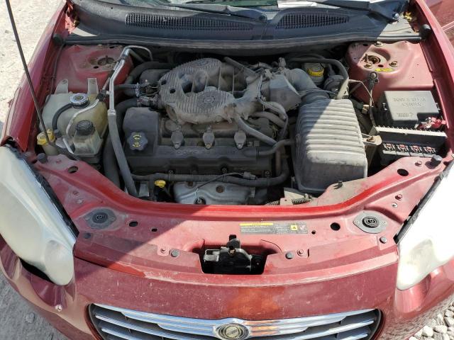 1C3EL45R76N113147 - 2006 CHRYSLER SEBRING MAROON photo 11