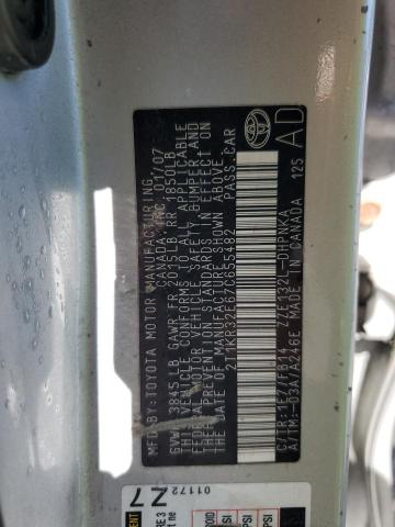 2T1KR32E67C655482 - 2007 TOYOTA COROLLA MA XR SILVER photo 12