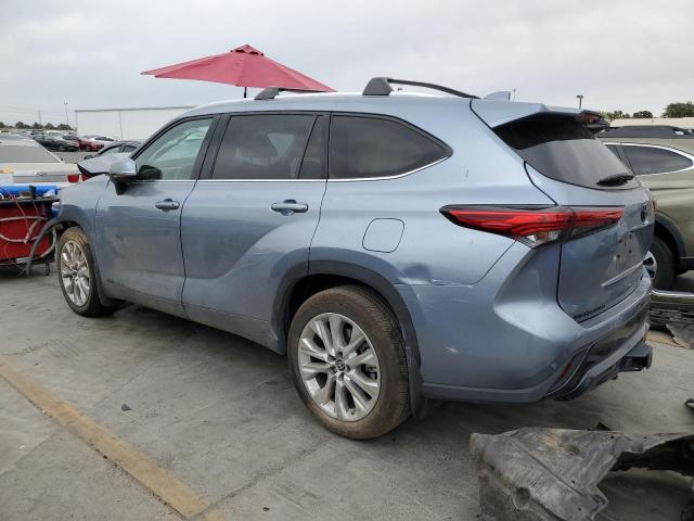 5TDXBRCH0NS087448 - 2022 TOYOTA HIGHLANDER HYBRID LIMITED BLUE photo 2