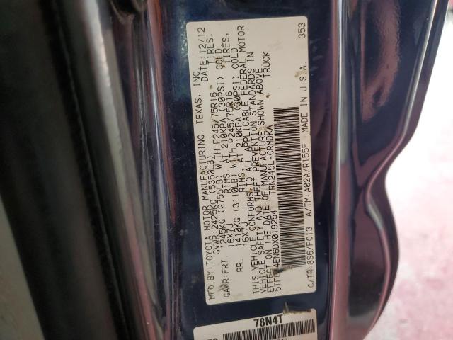 5TFUX4EN6DX019254 - 2013 TOYOTA TACOMA ACCESS CAB Mavi fotoğraf 12