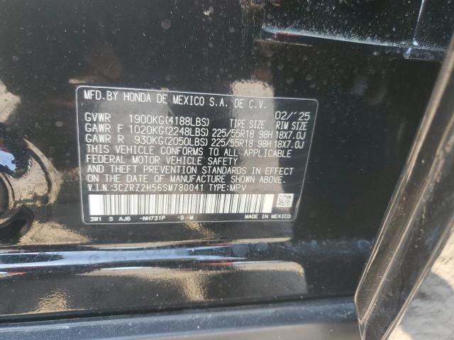 3CZRZ2H56SM780041 - 2025 HONDA HR-V SPORT შავი ფოტო 14