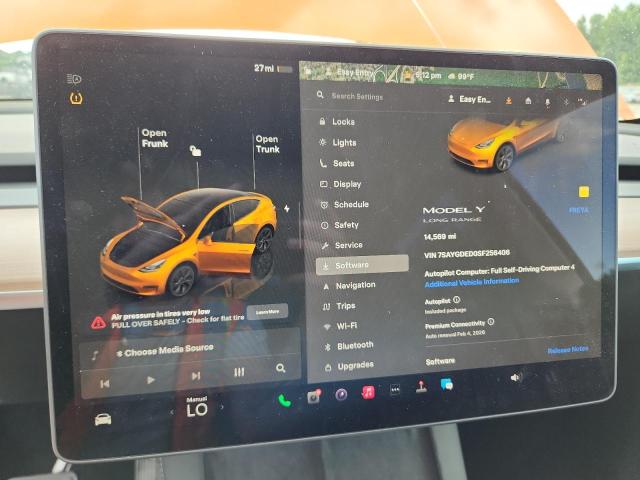 7SAYGDED0SF256406 - 2025 TESLA MODEL Y წითელი ფოტო 9