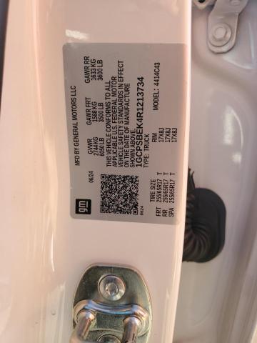 1GCPSBEK4R1213734 - 2024 CHEVROLET COLORADO WHITE photo 12