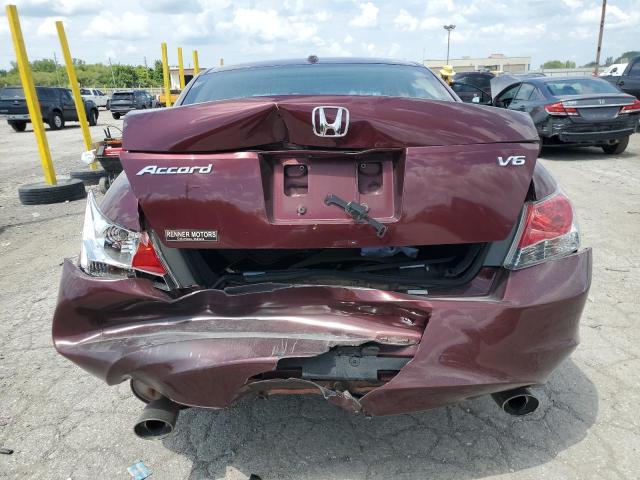 1HGCP36829A013168 - 2009 HONDA ACCORD EXL MAROON photo 6