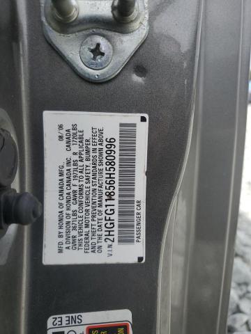 2HGFG11856H580996 - 2006 HONDA CIVIC EX CHARCOAL photo 12