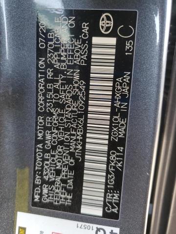 JTNKHMBX6L1092549 - 2020 TOYOTA C-HR XLE GRAY photo 12