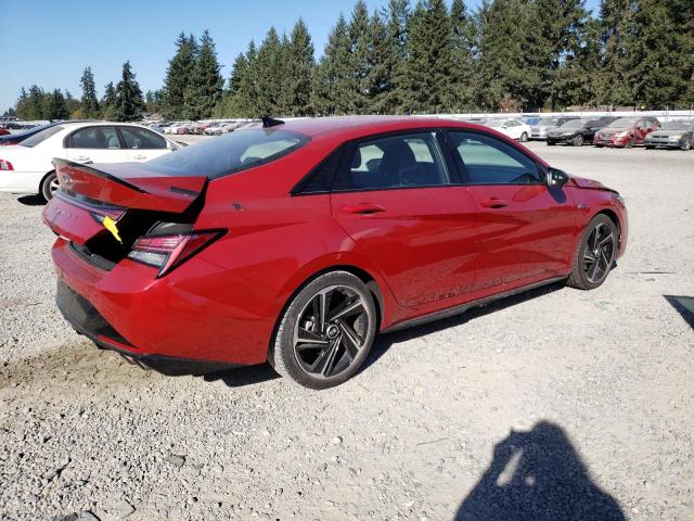 KMHLR4AF7MU181606 - 2021 HYUNDAI ELANTRA N LINE RED photo 3