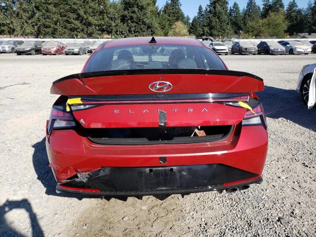 KMHLR4AF7MU181606 - 2021 HYUNDAI ELANTRA N LINE RED photo 6