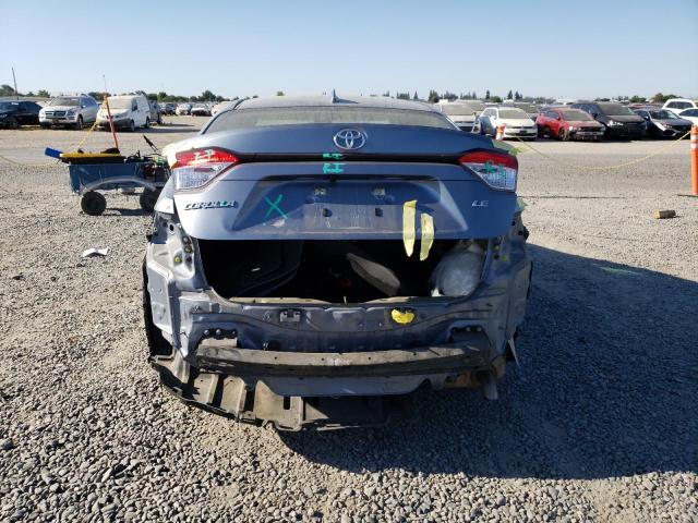 5YFEPMAE4MP183689 - 2021 TOYOTA COROLLA LE BLUE photo 6