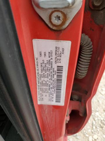 5TEHN72N24Z363072 - 2004 TOYOTA TACOMA DOUBLE CAB RED photo 12