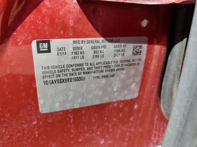 1G6AY5SX9E0163308 - 2014 CADILLAC CTS PERFORMANCE COLLECTION Червоний фото 12