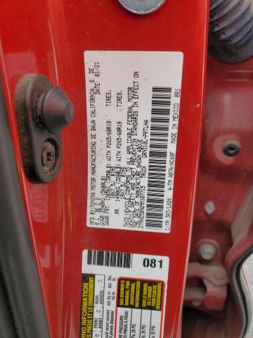3TMHZ5BN2MM107715 - 2021 TOYOTA TACOMA DOUBLE CAB 红色 照片 12