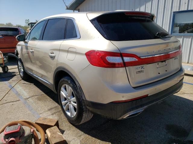 2LMPJ8JR1HBL38766 - 2017 LINCOLN MKX PREMIERE BEIGE photo 2