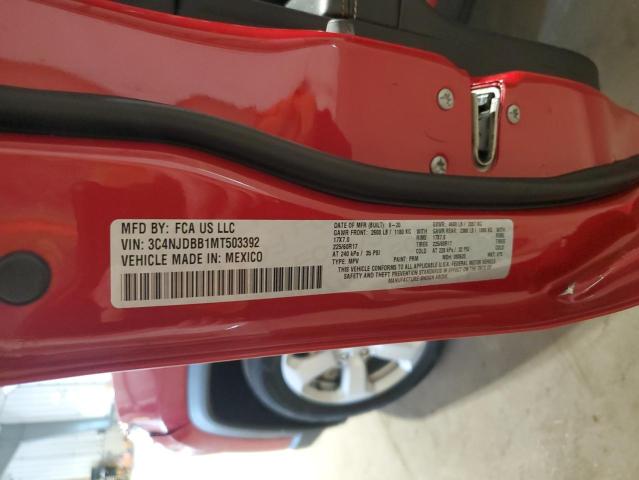 3C4NJDBB1MT503392 - 2021 JEEP COMPASS LATITUDE RED photo 13