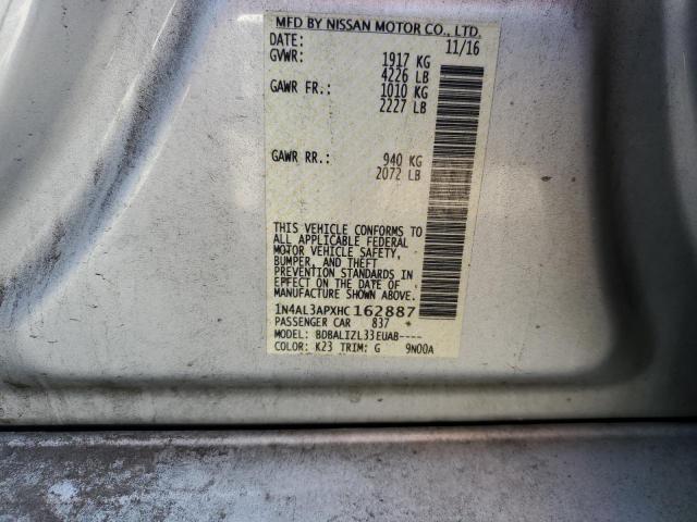 1N4AL3APXHC162887 - 2017 NISSAN ALTIMA 2.5 SILVER photo 13