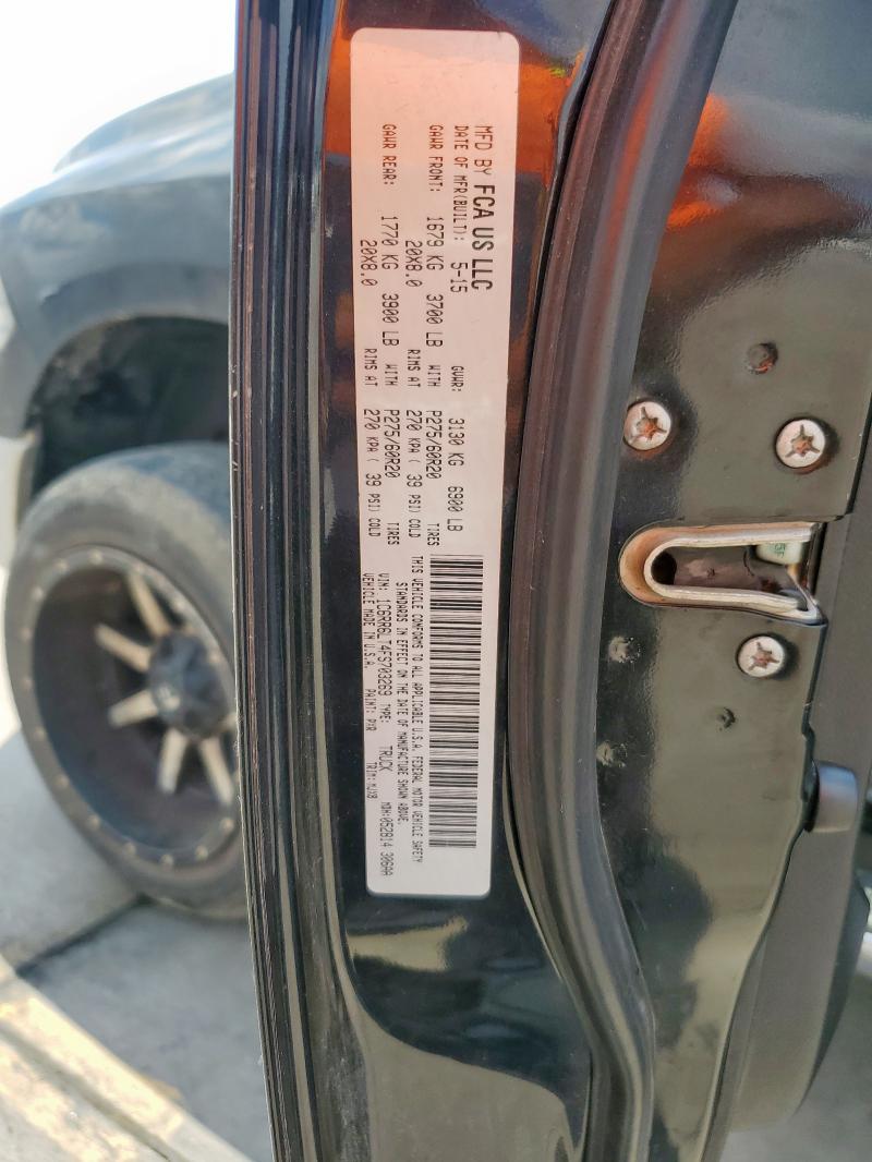 1C6RR6LT4FS703269 - 2015 RAM 1500 SLT BLACK photo 12