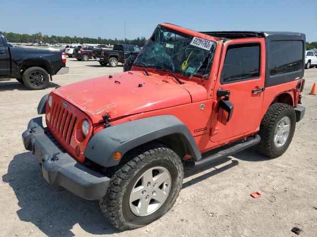 1C4GJWAG8DL681880 - 2013 JEEP WRANGLER SPORT RED photo 1