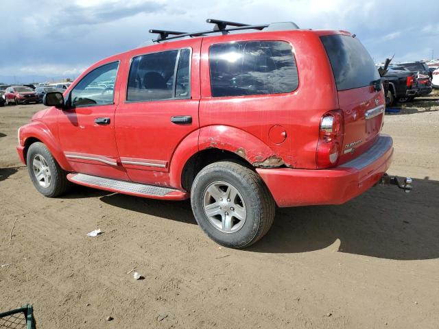 1D4HB58D24F240187 - 2004 DODGE DURANGO LIMITED RED photo 2