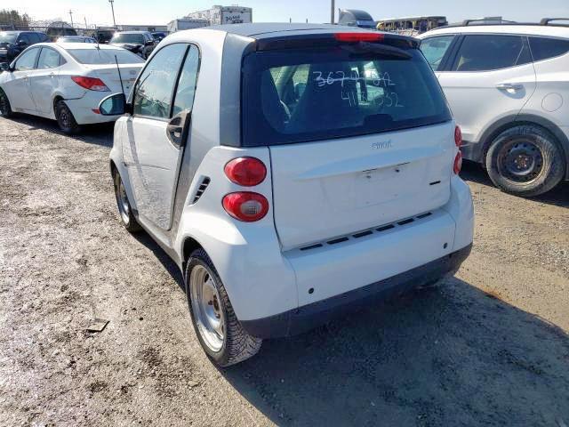 WMEEJ3BA8CK569957 - 2012 SMART FORTWO PURE WHITE photo 3